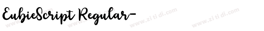 EubieScript Regular字体转换